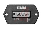 ENM 6-Digit Epoxy Encapsulated EEPROM Memory LCD Hour Meter 4.5 - 60V DC/AC with Rectangular Case Mount - T44E65A