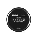 ENM 6-Digit Engine Powered Hour Meter I Alternator 4 - 40V AC with Back of Panel Mount - Round SAE Bezel - T60A96