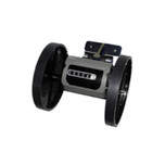 Trumeter Heavy Duty Mechanical Measuring Unit with Hinged Bracket Rubber Covered Plastic Wheels 12 in. - 2300-14MFFG