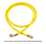 Yellow Jacket R410A-96 Europe Plus II Yellow Hose 96 in. with 1/4 in. Female Flare and 5/16 in. Female Flare Angled - 21408