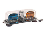 Meteorlite 9360 Series Rotating Mini Bar Lamp 12VDC with Clear Dome - Blue/Amber Inner Lens - Magnetic Mount - SY9360M-C-BA by Superior Signal 