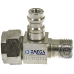 Omega Compressor Fitting No. 8 Rotolock to O-Ring with 16mm Service Port - 35-14581