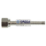 Omega Fitting Straight No. 8 Female O-Ring x No. 10 Air-O-Crimp without Clamp - 35-AN1306