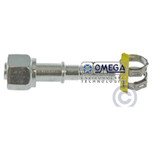 Omega Fitting Straight No. 10 Female O-Ring x No. 10 Air-O-Crimp with Clamp - 35-AN1303C