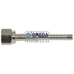 Omega Fitting Straight No. 12 Female O-Ring x No. 12 Air-O-Crimp without Clamp - 35-AN1304