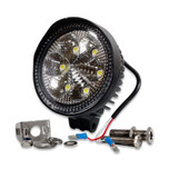 Heavy Duty Lighting High Output 6 LED White Round Flood Light with Clear Lens - HD45006-1WFL