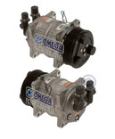 Seltec Compressor Model TM-13XS 12V with 123mm Clutch and Vertical O-Ring Fitting - 20-44120-XD by Omega