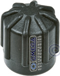 Omega 16mm Port Black Plastic Cap Aeroquip OEM and Frig-C High Side for R134a - 40-10248