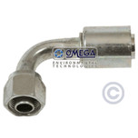 Omega 90 Deg. Steel Fitting No. 10 Female O-Ring x No. 14 Reduced Beadlock - 35-SR13234