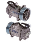 Sanden Compressor Model FLX7 24V with 125mm Clutch Diameter and Pad Fitting - 20-14309 by Omega