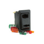 Cole Hersee Weather-Resistant Rocker Switch 12/24VDC SPDT with 1 Large Dependent Pilot Light - Bubble Pack - 58328-103