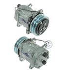 Sanden Compressor Model SD7H13 12V with 125mm Clutch Diameter and Horizontal O-Ring Fitting - 20-07301 by Omega