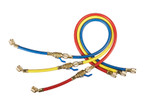 Yellow Jacket 36 in. 3-Pak PLUS II 1/4 in. RYB Hoses with FlexFlow Valve - 25983