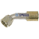 Omega 45 Deg. Aluminum Beadlock Fitting No. 6 Female Flare - 35-B1111