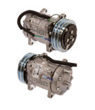 Sanden Compressor Model SD7H15 24V with 132mm Clutch Diameter and Horizontal O-Ring Fitting - 20-04269 by Omega