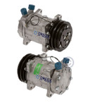 Sanden Compressor Model SD7H15 12V with 125mm Clutch Diameter and Vertical O-Ring Fitting - 20-10080-AM by Omega
