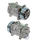 Sanden Compressor Model SD7H15 24V with 125mm Clutch Diameter and Horizontal O-Ring Fitting - 20-09976 by Omega