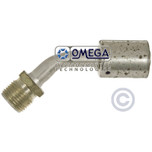 Omega 45 Deg. Aluminum Beadlock Fitting No. 10 Male Insert O-Ring - 35-B1813