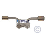 Omega 90 Deg. Double Swivel Block Aluminum Compressor Fitting - 35-B1900