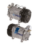 Sanden Compressor Model SD508 12V with 132mm Clutch Diameter and Vertical O-Ring Fitting - 20-10106-AM by Omega