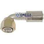 Omega 90 Deg. Aluminum Flare Fitting No. 6 Reduced Beadlock - 35-R1121