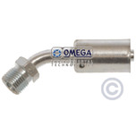 Omega 45 Deg. Steel Fitting No. 6 Male Insert O-Ring x No. 6 Beadlock - 35-S1811