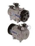 Omega Compressor Model HP310 12V with 158mm Clutch Diameter and Horizontal O-Ring Fitting - 20-10281-HP