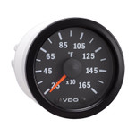 VDO 2-1/16 in. Vision Black 1600F Pyrometer 12V Requires 323-892 Sender - 310-151