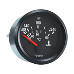 VDO 2-1/16 in. Cockpit International 240F/110C Electric Water Temperature Gauge 12V Use with US Sender - 310 907