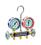 Yellow Jacket Series 41 Manifold Only with 2-1/2 in. Fahrenheit Red/Blue Gauges PSI R134a/404A/507 - Clamshell - 41312