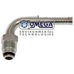Omega 90 Deg. O-Ring Type Steel Fitting No. 12 Air-O-Crimp - 35-AN1424