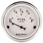 Autometer Old Tyme White Fuel Level Gauge - 1604