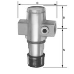 Lincoln 300 PSI/20 Bar High-Capacity Air Line Regulator 10-250 PSI Outlet Pressure Adjustable Range 1 in. Connections NPT - 602016