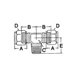 Lincoln Heavy-Duty Tube Fittings Male Branch Tee 3/8 in Tube O.D. - 69093