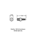 Lincoln Hose Stud for 71900 Hose 1/8 NPT Male x 1/4-28 Male Type 303 Stainless Steel - 12614-9