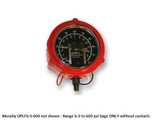 Mechanical 0-600 PSI Panel Mount Pressure Murphygage with Stainless Steel Bourdon Tube - Without Contact - OPLFG-S-600