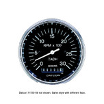 Datcon 86mm Tachometer 0-3000 RPM 12/24V with Hourmeter and Black Bezel - 71723-00