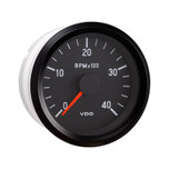 VDO 2-1/16 in. Cockpit International 4,000 RPM Electrical Tachometer 12V with 400-1300Hz Alternator Signal - 333-969