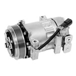 Sanden OEM SD7H15 Compressor 12V R-134a with GSA Head Type and PV6 Clutch Type - 1401404 by Kysor