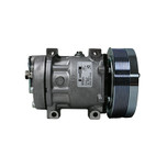 Sanden OEM Version Compressor 24V with 5 in. PV8 Clutch and Rear Horizontal O-Ring Fitting - 1401458 by Kysor