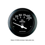 Datcon - Oil Pressure Gauge 0-125 PSI Black - 101339