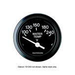 Datcon 52mm Heavy Duty Automotive Water Temperature Gauge 140-320F 12V with Black Bezel - 101343