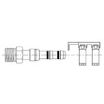 Kysor Straight Male Insert O-Ring No. 8 Fitting with Clamp Assembly - 2660053