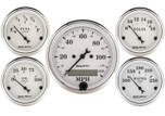 Autometer Old Tyme White Series Gauge Kit with Electric Speedometer - Black Pointer - 1602