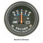 Mr. Speedometer 2-1/16 in. Diamond Chrome Ammeter Gauge 30-0-30 - HG185