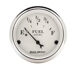 Autometer Old Tyme White 2-1/16 in. Fuel Level Gauge with 240-33 Ohms Range - 1606