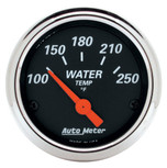 Autometer Designer Black 2-1/16 in. Water Temperature Gauge with 100-250 Degree F Range - 1436