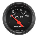 Autometer Z-Series 2-1/16 in. Voltmeter Gauge 8-18V - Bulk Pkg - 2645