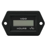 VDO 2 Hole Flange 100K Hours LCD Hourmeter 12-32V with .250 in. Spade Connection - 331-542