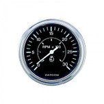 Datcon - 3 3/8-in. Tachometer Gauge 0-4000 RPM Polished - 103735